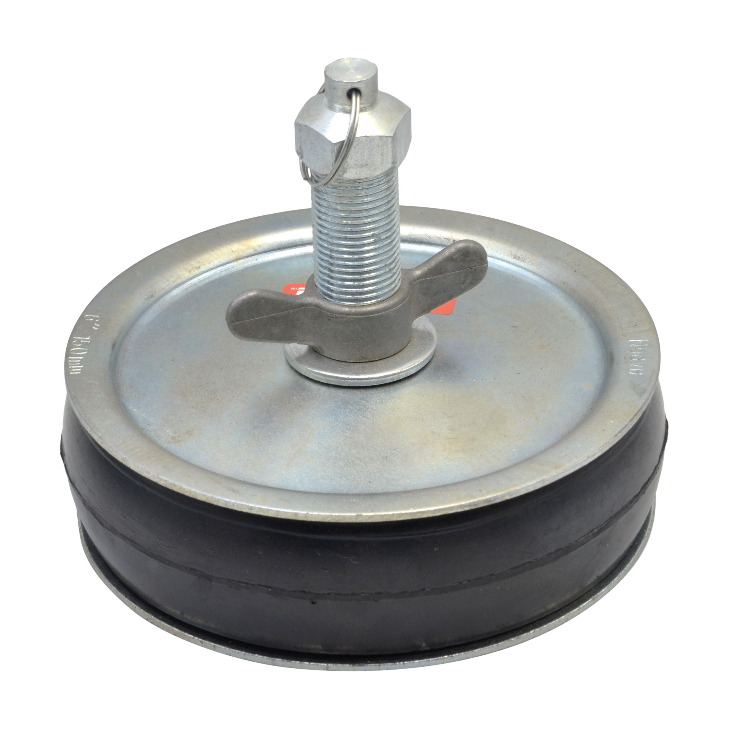 6" 150mm Steel Expanding Plug with 1/2" Bypass 140-165mm Range