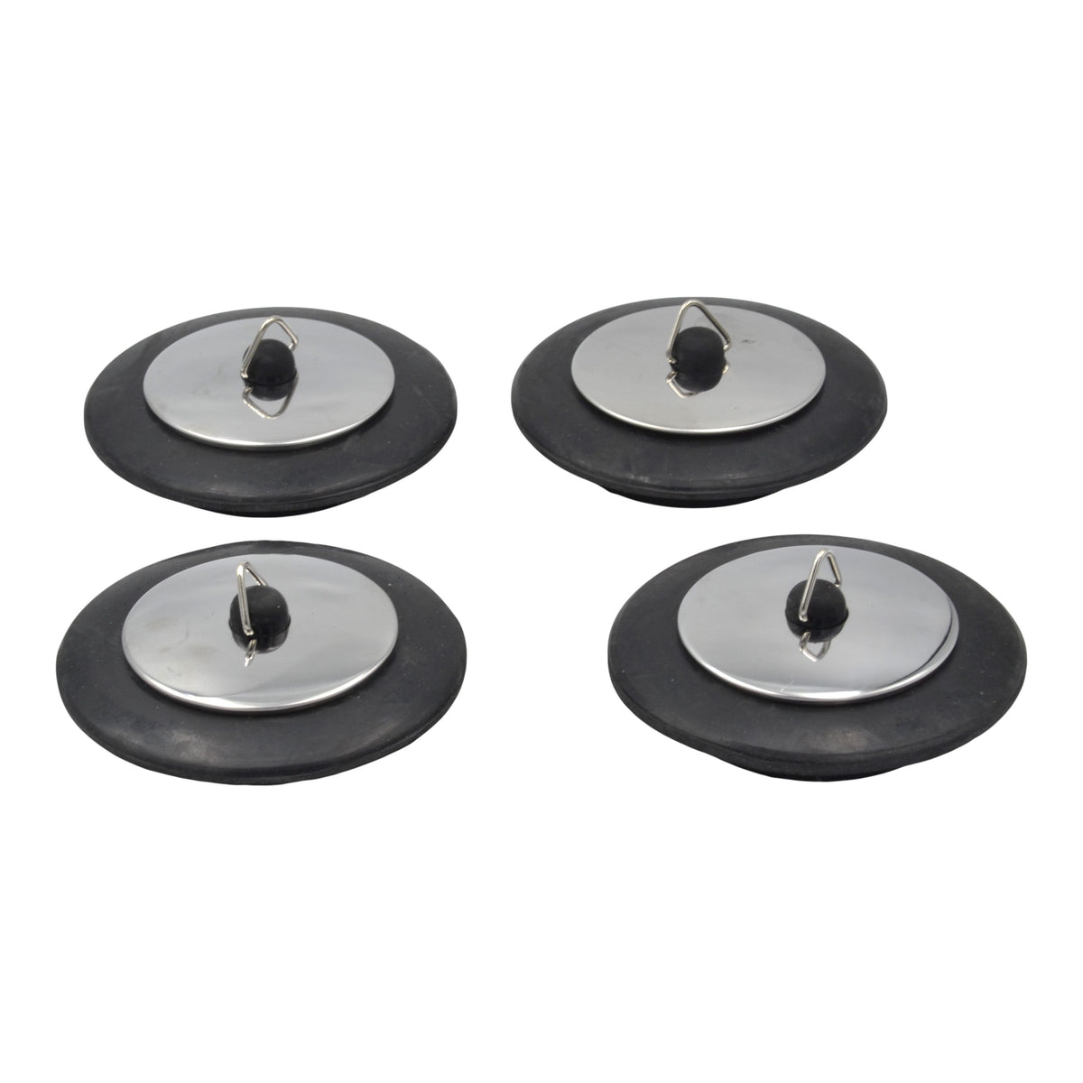 4-Pack Sink/Basin Plugs with Rubber Inserts – Versatile Fit and Durable Design