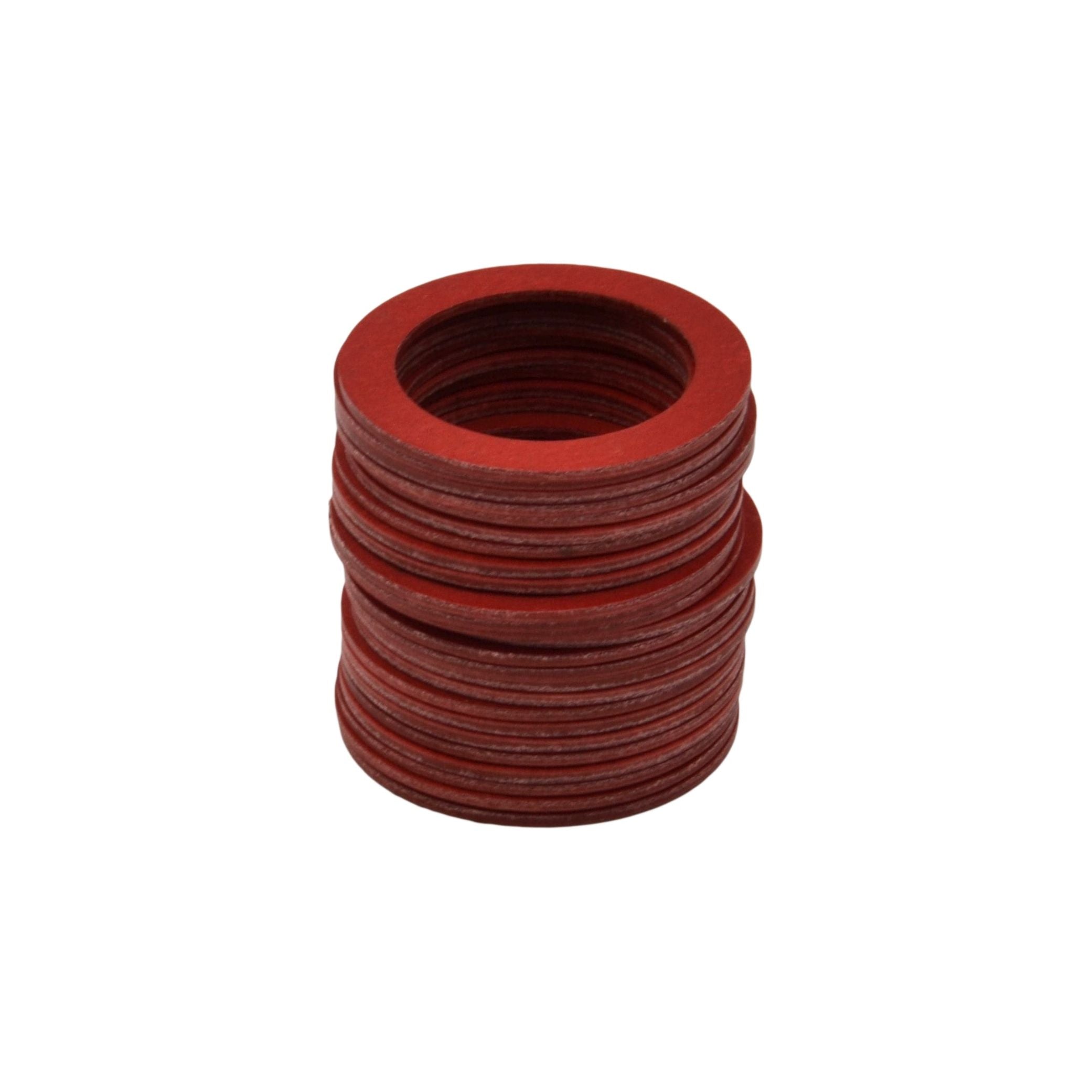 M30 x 41mm x 1.5mm Red Fibre Flat Washers