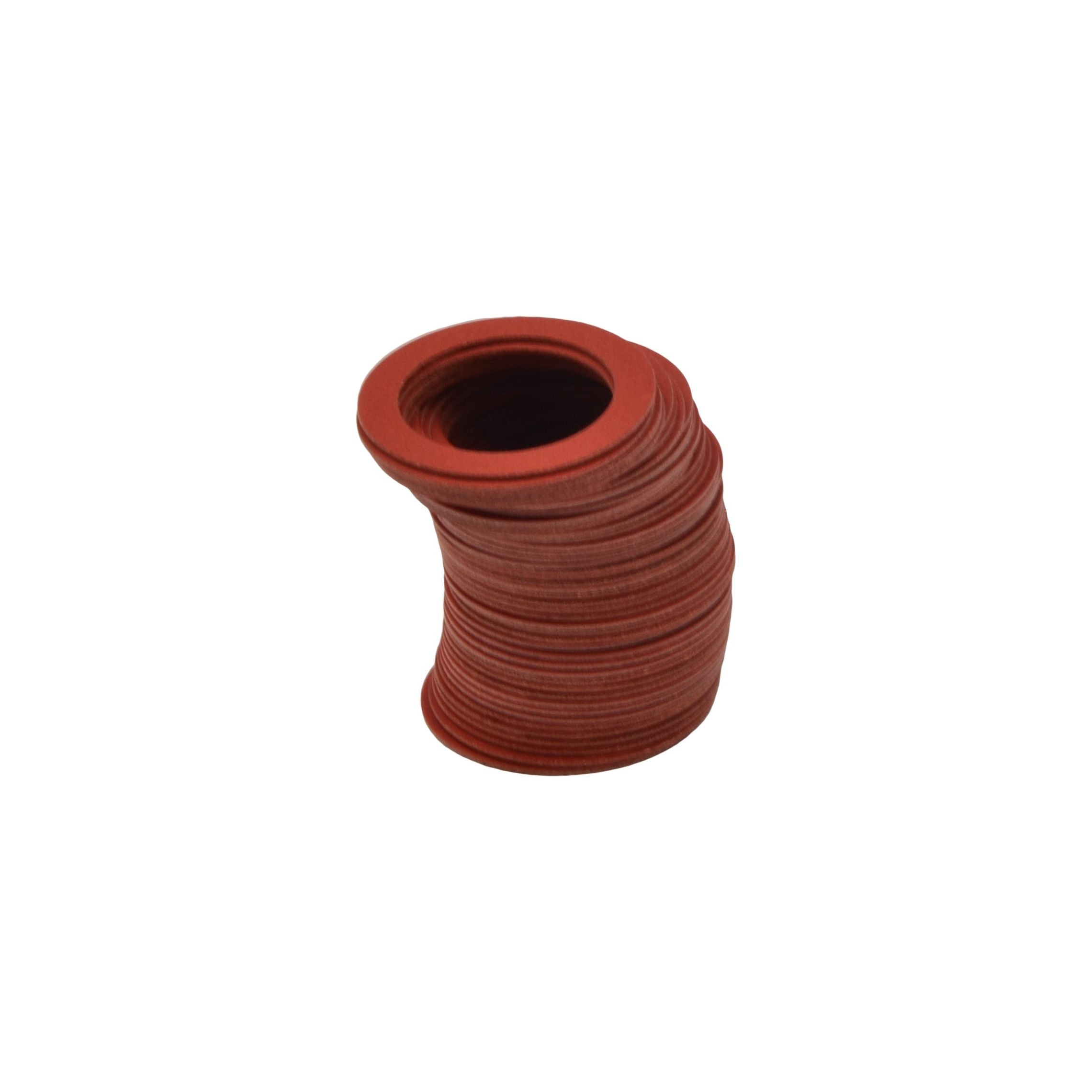 Pack x50 M23 x 31mm x 0.8mm Red Fibre Flat Washers