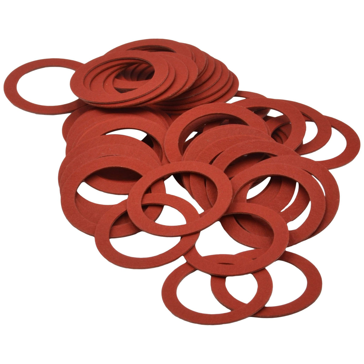 Pack x50 M23 x 31mm x 0.8mm Red Fibre Flat Washers