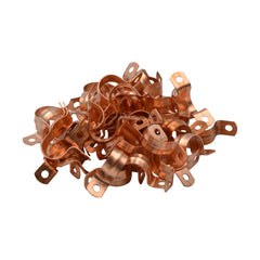 50 Pack Heavy Pattern 10mm 3/8 Copper Saddle 