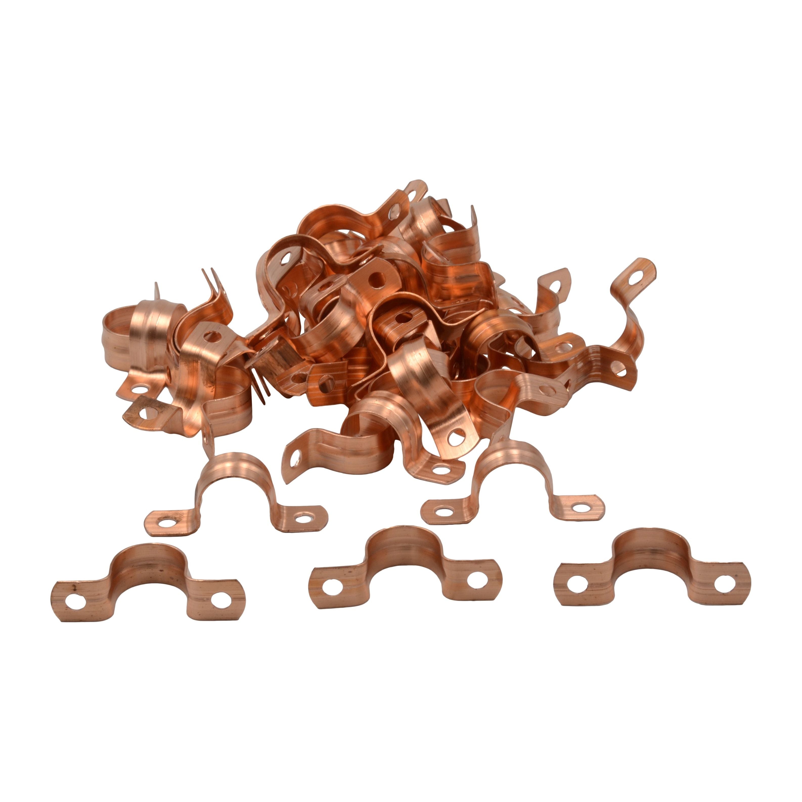 25 Pack Heavy Pattern 20mm 3/4 Copper Saddle