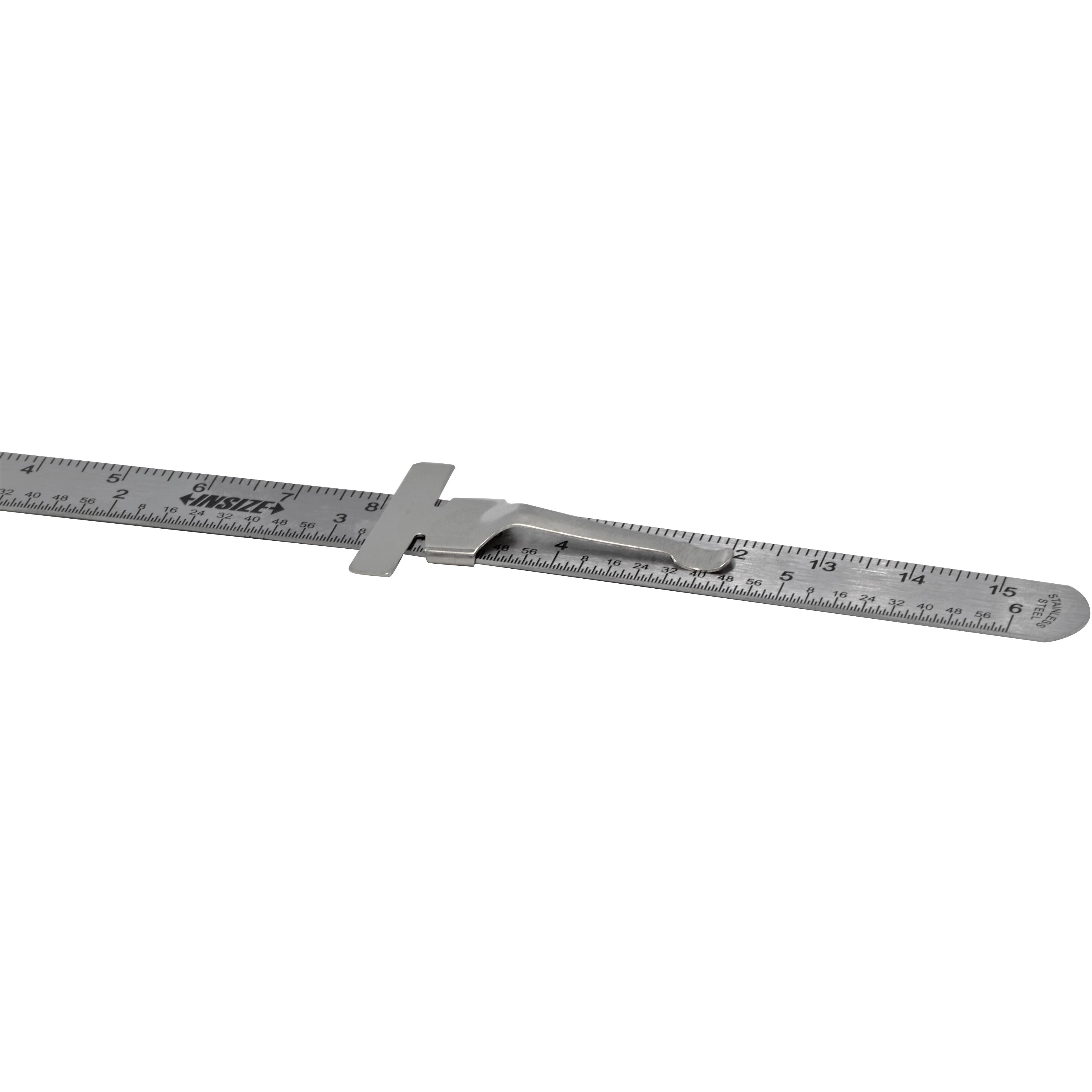 Stainless Steel Pocket ruler Metric / Imperial with depth gauge Range 0-150mm 