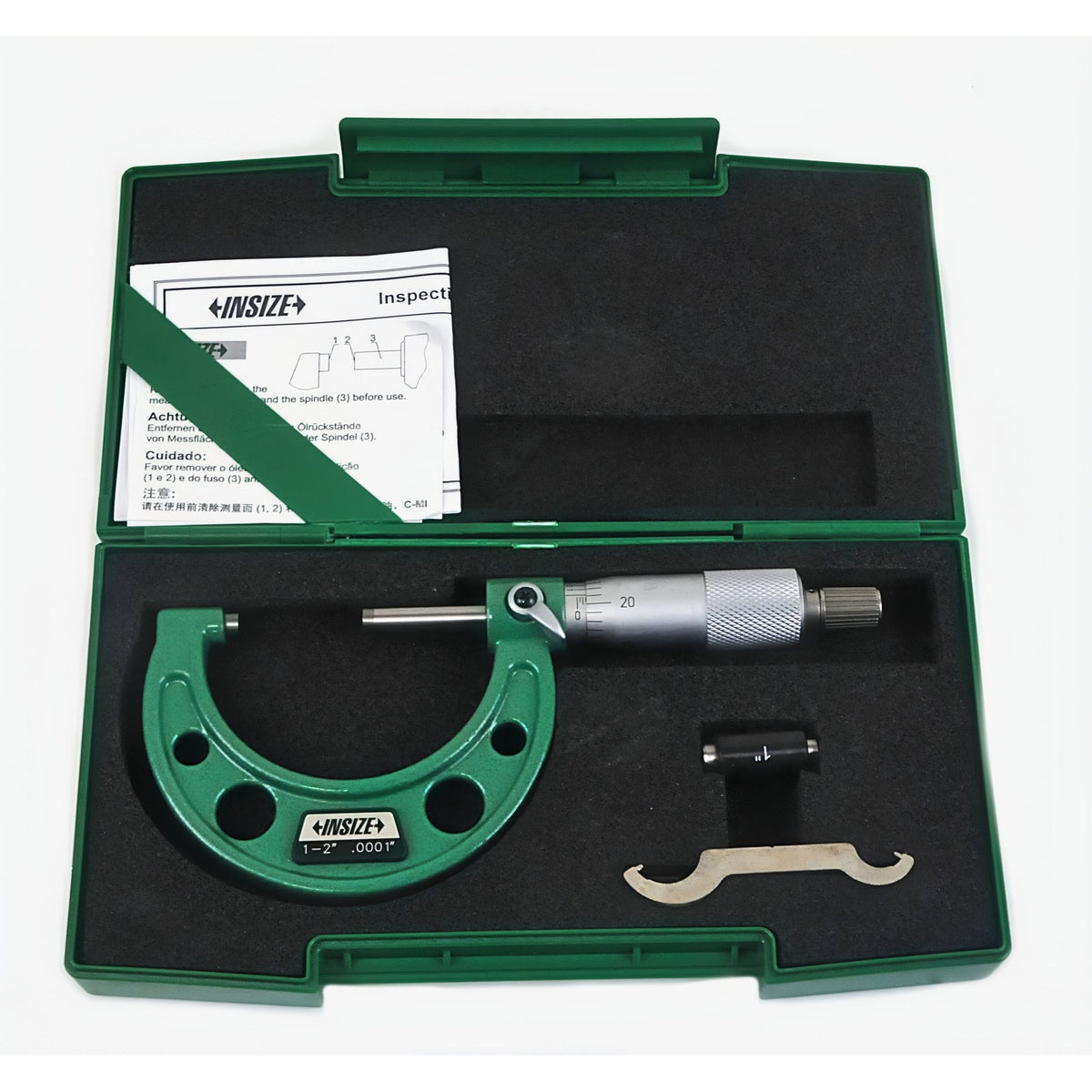 Insize Imperial Outside Micrometer 1-2" Range Series 3203-2A