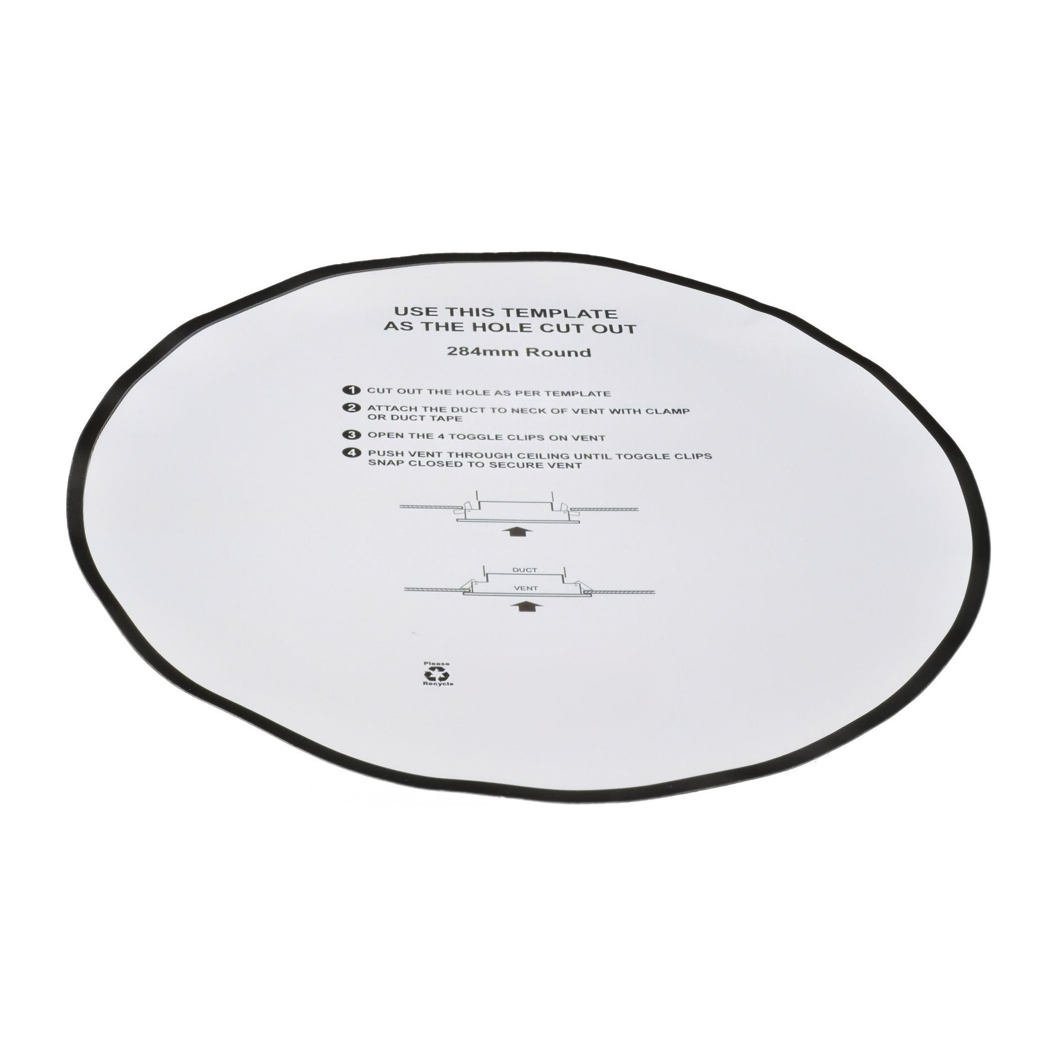 Haron RDF200 Round Ceiling Diffuser – 200mm, Vent Facing 320mm