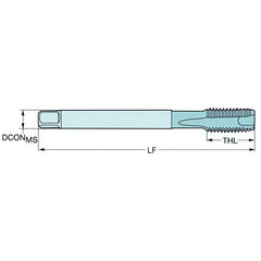 Sandvik HSS-E Blue Gun Nose PVD FeN coated Tap M16 X 2.0, DIN 376 Standard Shank