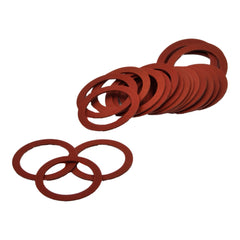 25pk M25x19x0.8mm Red Fibre Flat Washers