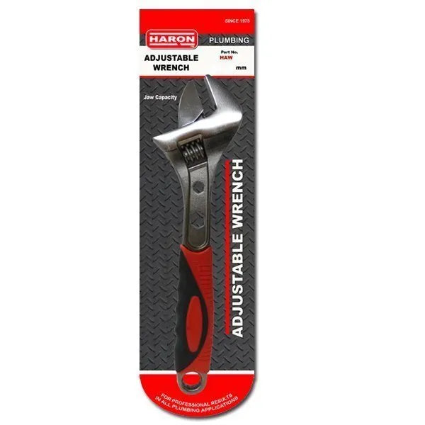 Haron HAW8 Adjustable Soft Grip Wrench 8"