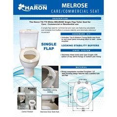 Haron TS-775 MELROSE Toilet Seat with Locking Buffers