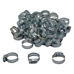 50 Piece Zinc 12-23mm Worm Drive Hose Clamp