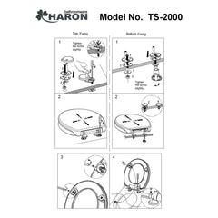 Haron TS-2000 HIGHLOCK Slow Close Toilet Seat with Locking Buffers