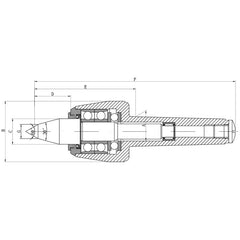 Morse Taper 5 Extended Nose Precision High Speed Live Centre M18 drawbar