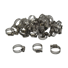 50 Piece 304 Stainless Steel 12-23mm Worm Drive Hose Clamp