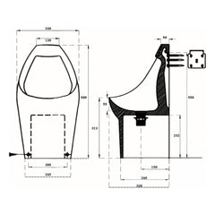 Falcon Flax Waterless Urinal ST2255