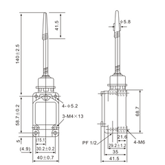 WLNJ-2 Plastic Rod Cover Limit Switch Diagram