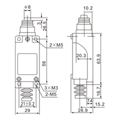 ME-8111 Plunger Momentary Limit Switch Diagram