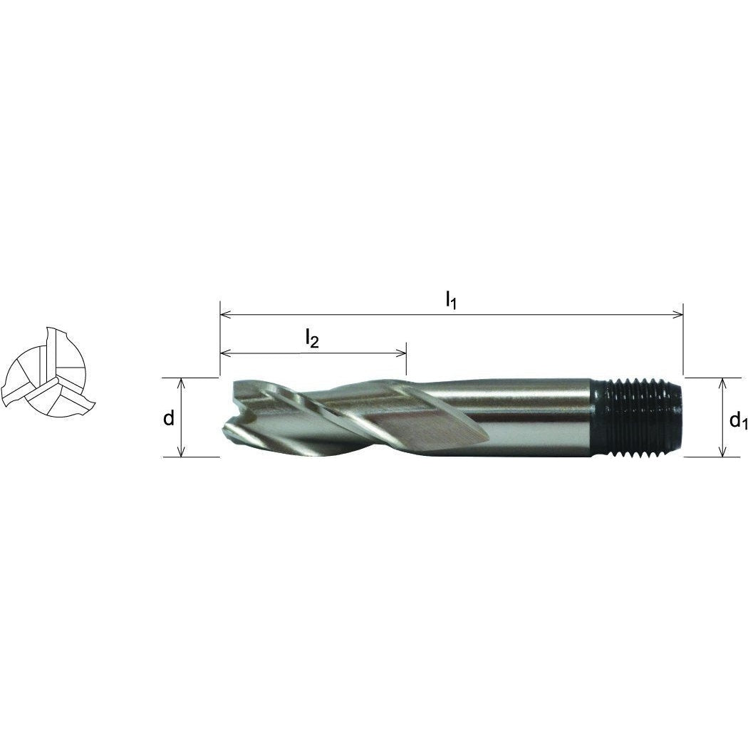 Somta 3 Flute 18mm HSS-Co8 Multi-Purpose End Mill