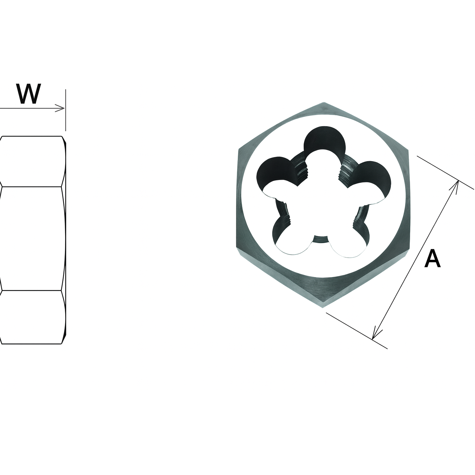 Somta Series 912 – Carbon Steel Die Nut (MF22 X 1.5)