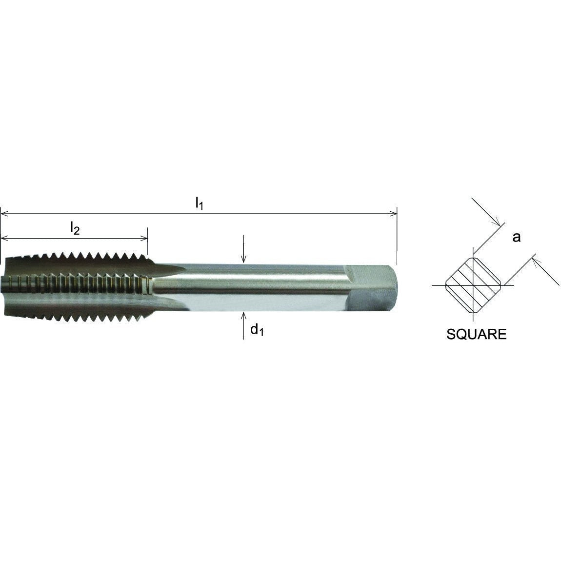 Somta Series 501 - HSS Straight Flute Short Hand Taper (First Tap) M2.5 x 0.45mm