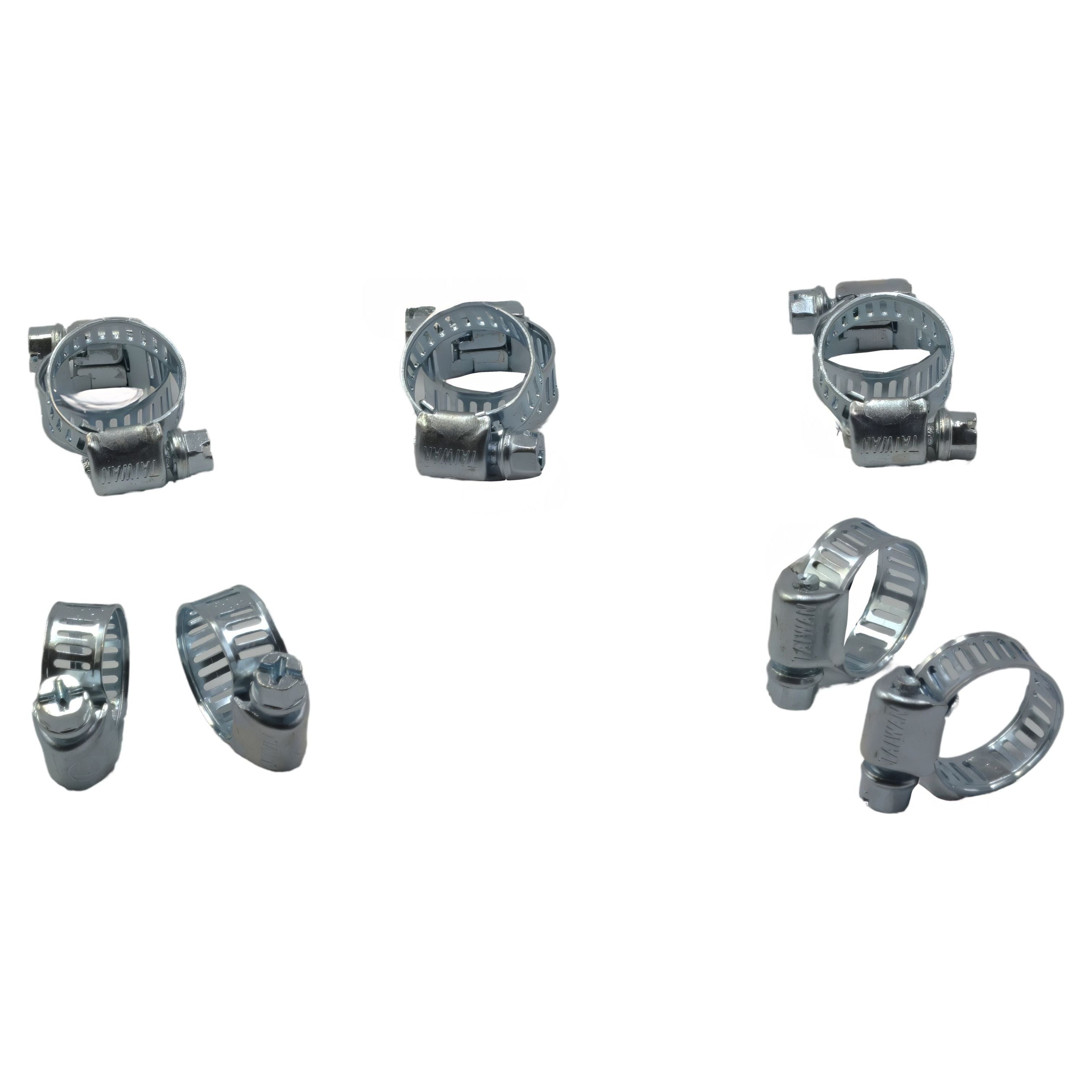 10 Piece Zinc 6-15mm Worm Drive Hose Clamp