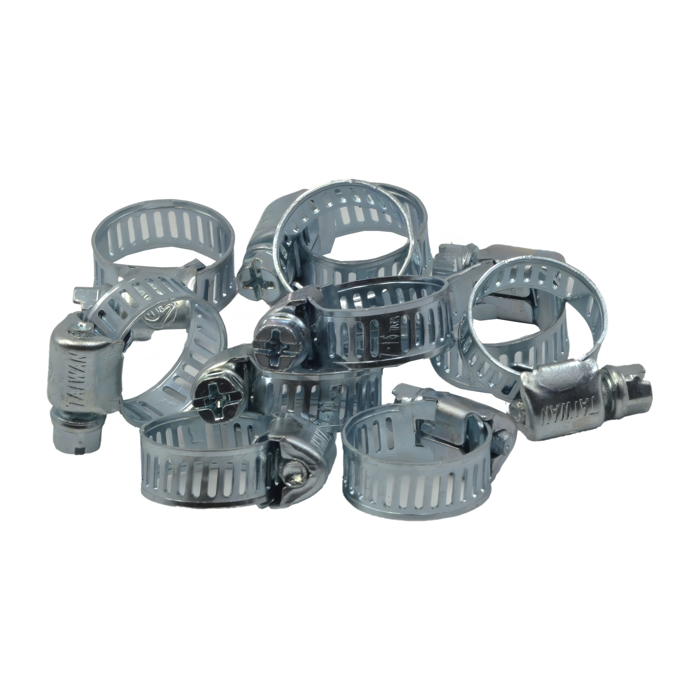 10 Piece Zinc 6-15mm Worm Drive Hose Clamp