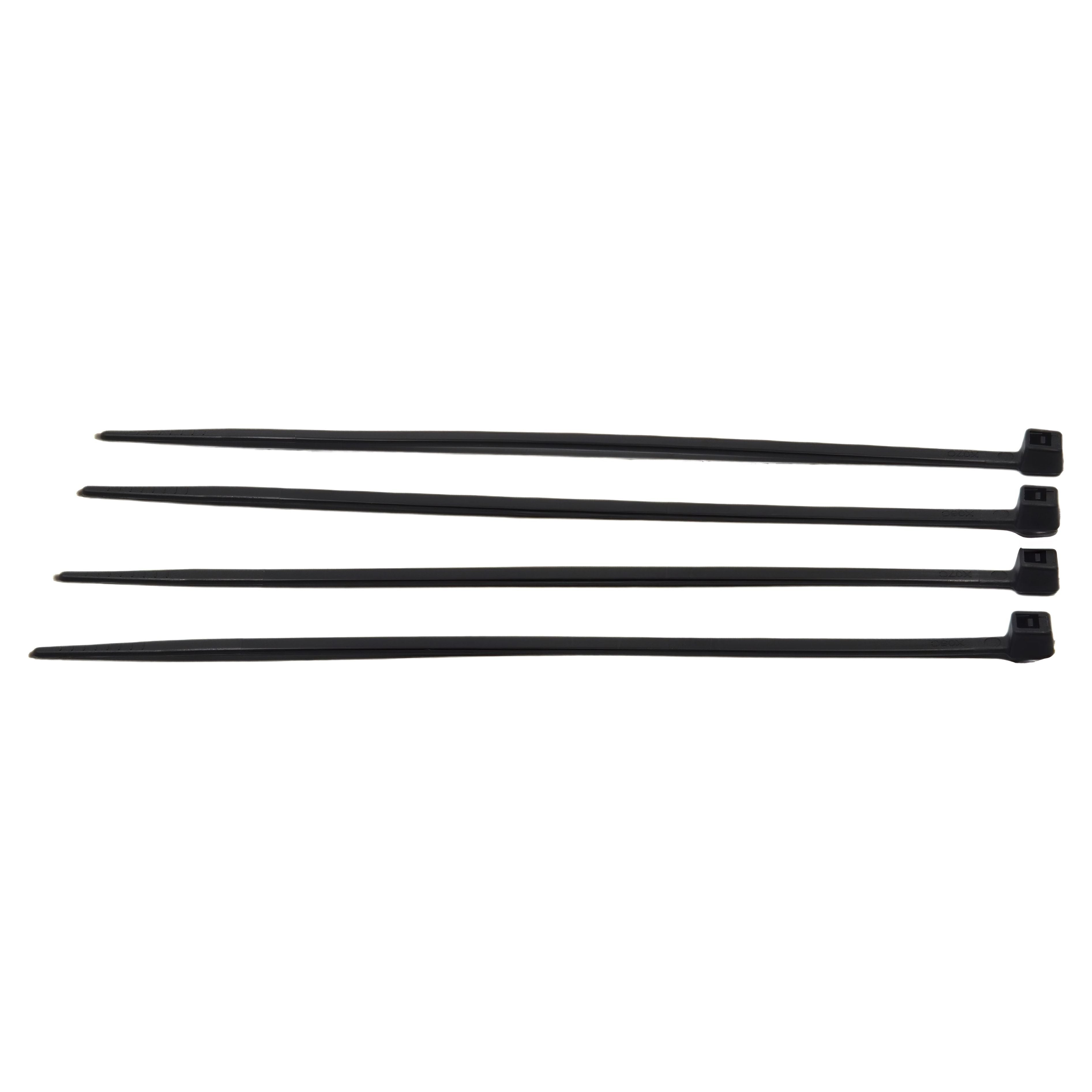 RAPTOR Black 150mm x 3.6mm Medium Duty Cable Ties, 20 Pack