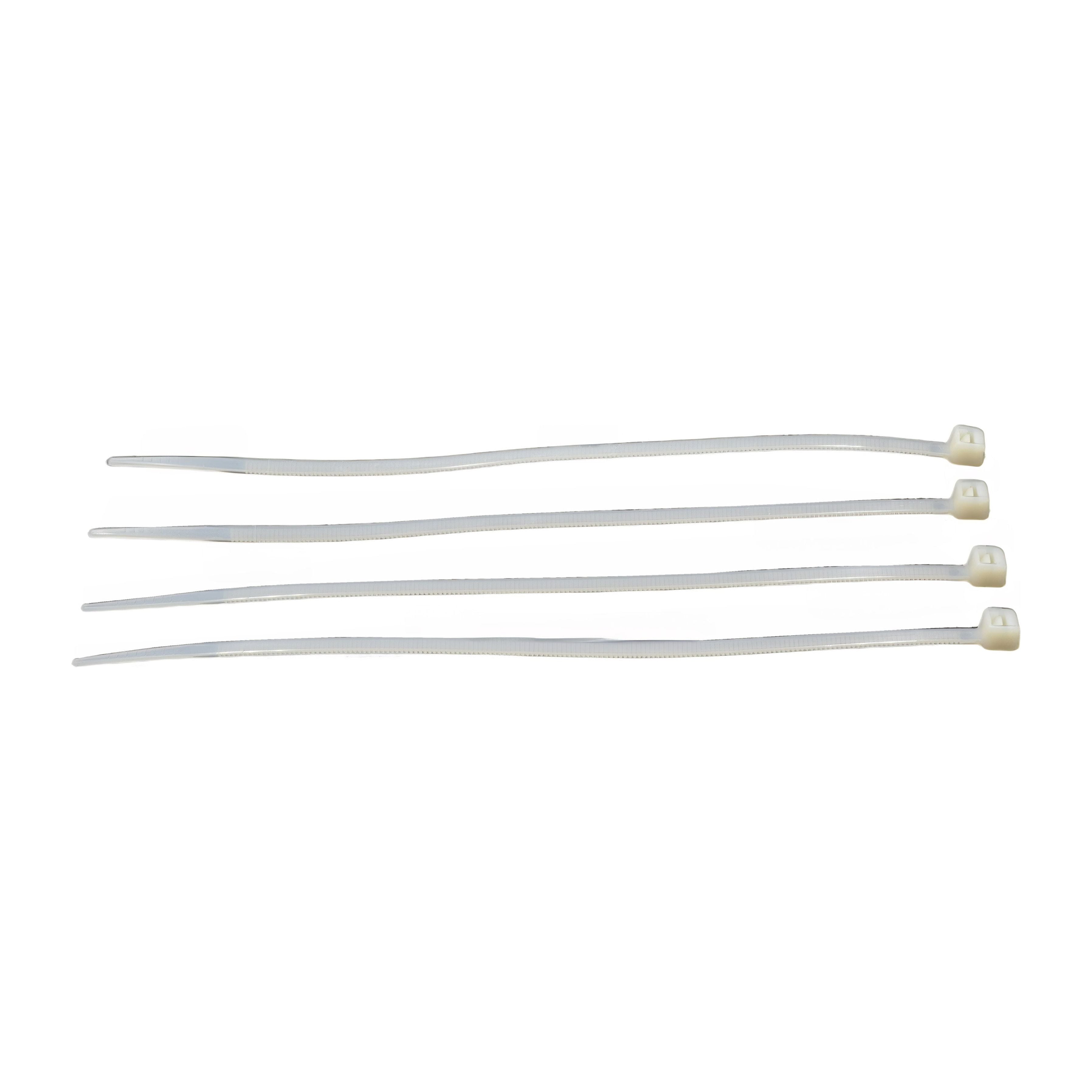 RAPTOR White 200mm x 4.8mm Medium Duty Cable Ties, 100 Pack