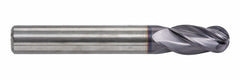 Fullerton 12.0mm 4 Flute TiAlN Coated Carbide Ball Nose Endmill - 3200 Series