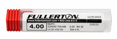 Fullerton 4.0mm 4 Flute TiAlN Coated Carbide Ball Nose Endmill - 3200 Series