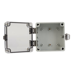ABS IP66 Clear Lid Hinge Junction Box 125 x 125 x 75mm - Twin Eagle Imports