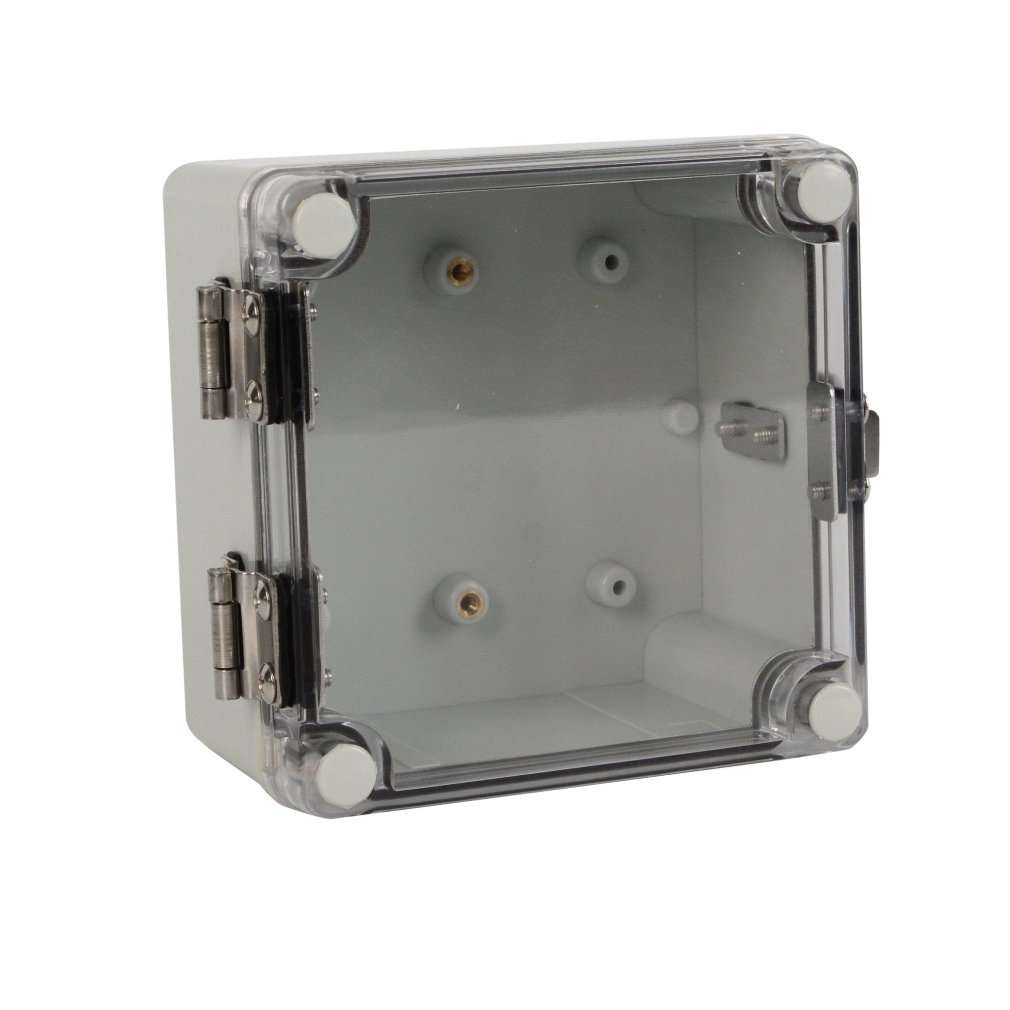 ABS IP66 Clear Lid Hinge Junction Box 125 x 125 x 75mm - Twin Eagle Imports