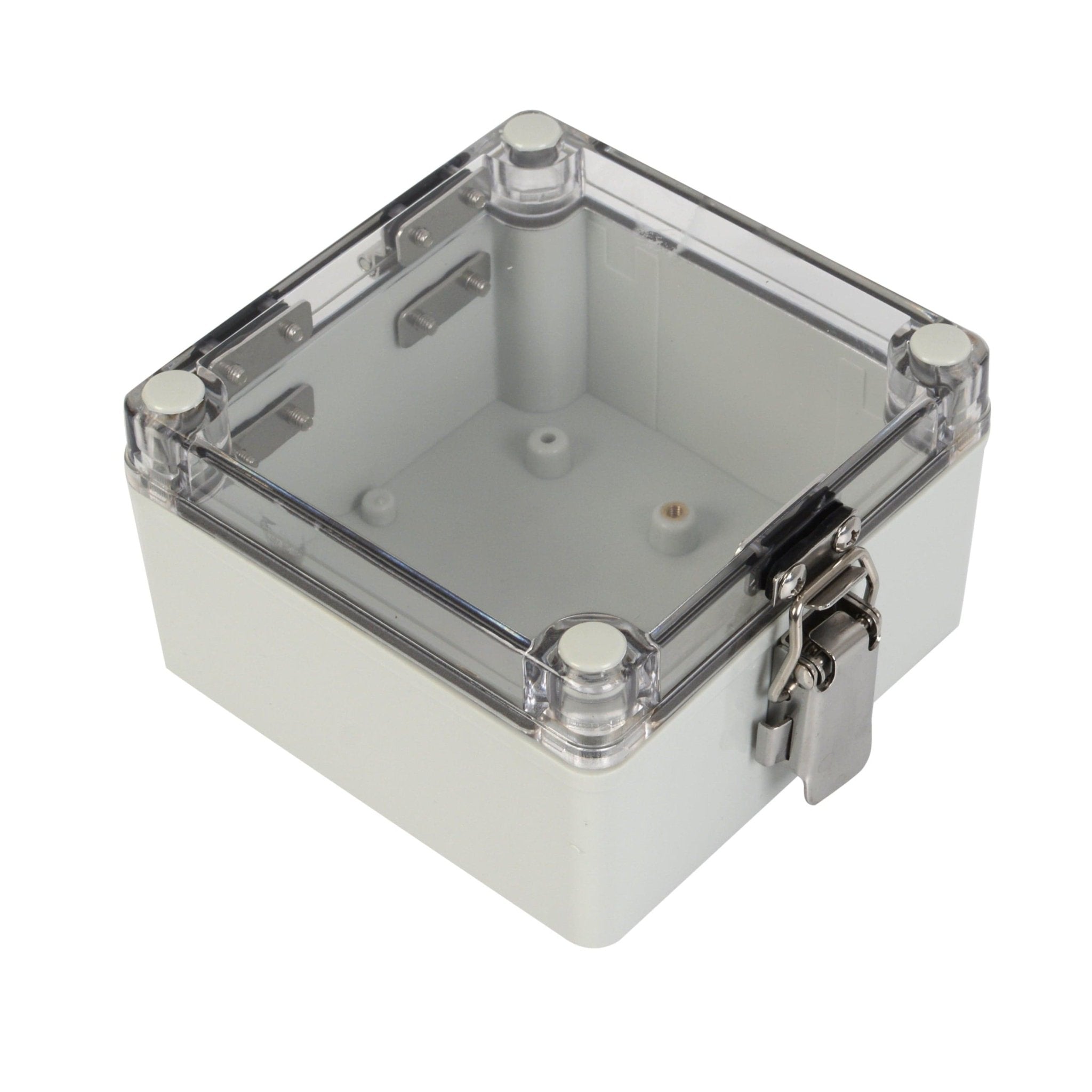 ABS IP66 Clear Lid Hinge Junction Box 125 x 125 x 75mm - Twin Eagle Imports