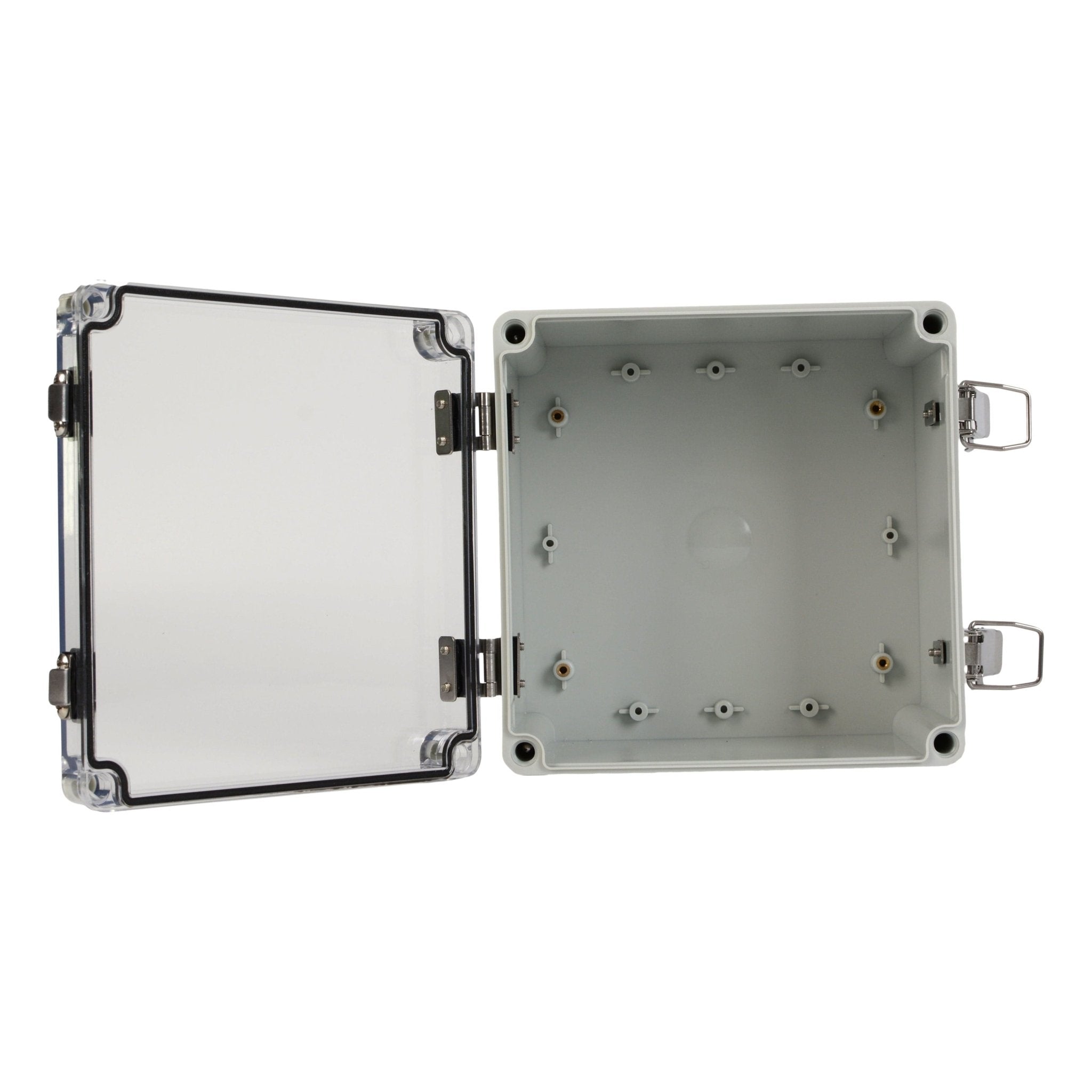 ABS IP66 Clear Lid Hinge Junction Box 200 x 200 x 130mm - Twin Eagle Imports