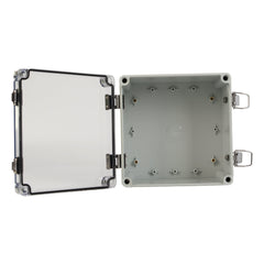 ABS IP66 Clear Lid Hinge Junction Box 200 x 200 x 130mm - Twin Eagle Imports