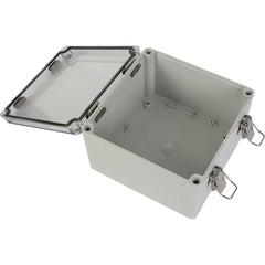 ABS IP66 Clear Lid Hinge Junction Box 200 x 200 x 130mm - Twin Eagle Imports