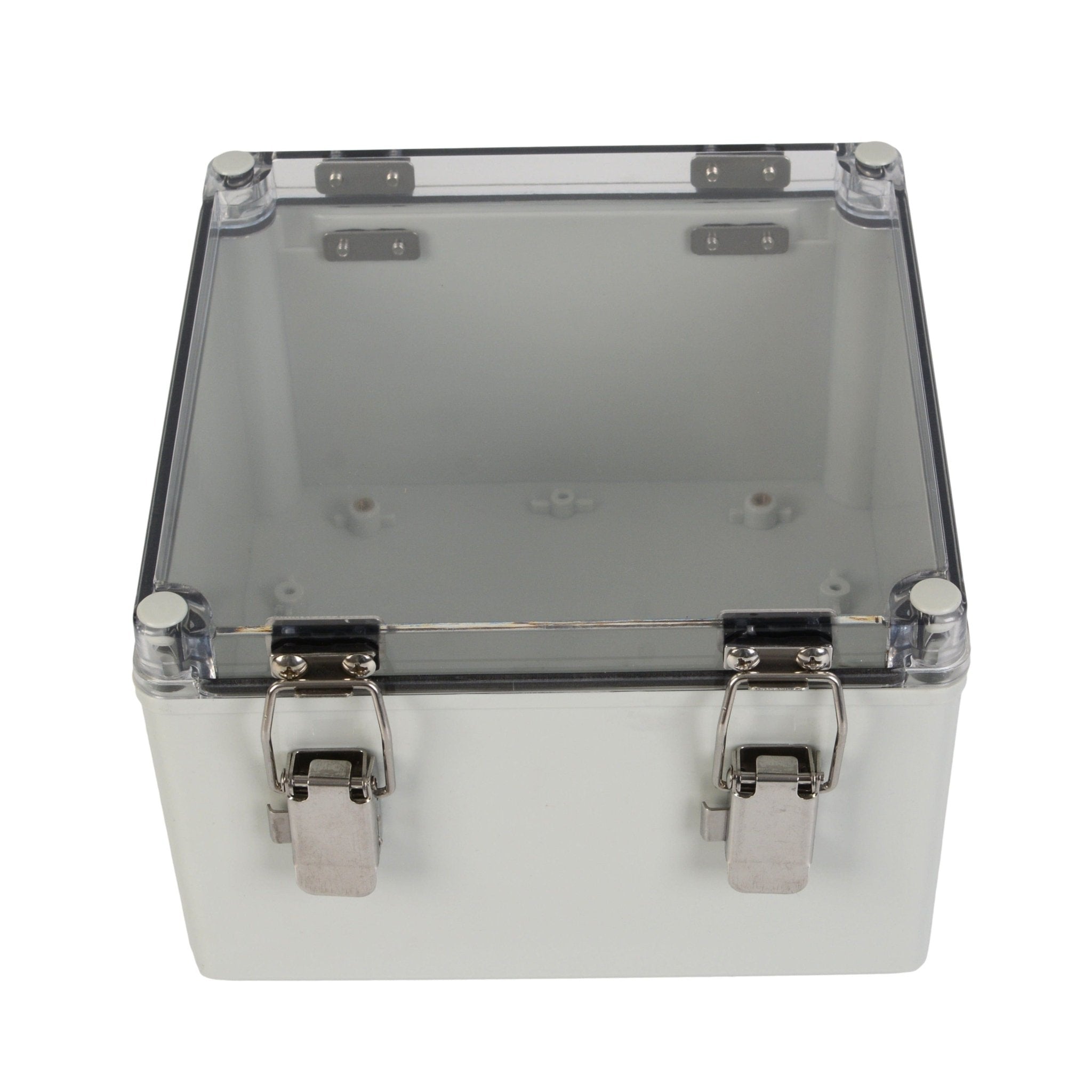 ABS IP66 Clear Lid Hinge Junction Box 200 x 200 x 130mm - Twin Eagle Imports