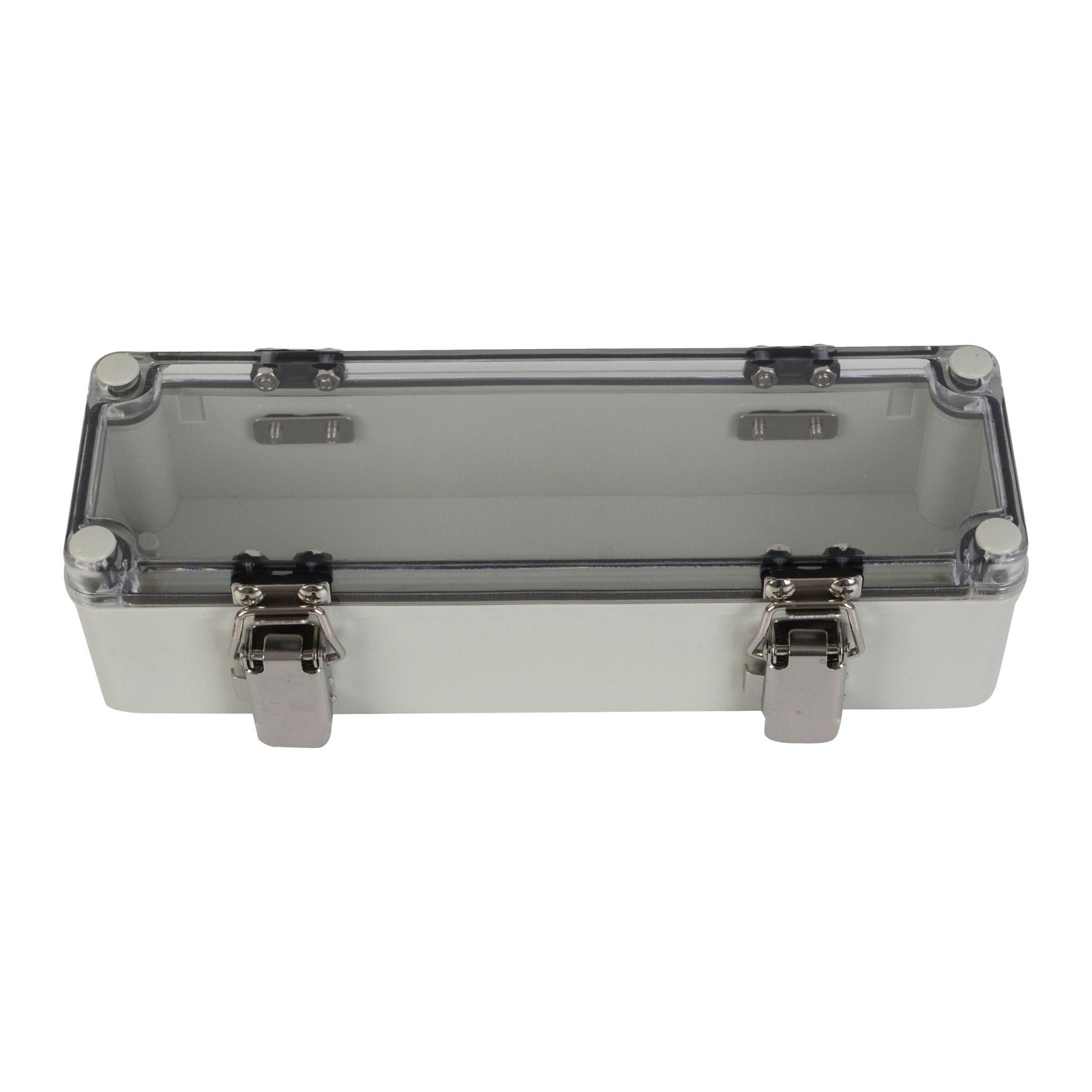 ABS IP66 Clear Lid Hinge Junction Box 80 x 250 x 70mm - Twin Eagle Imports