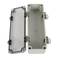 ABS IP66 Clear Lid Hinge Junction Box 80 x 250 x 70mm - Twin Eagle Imports