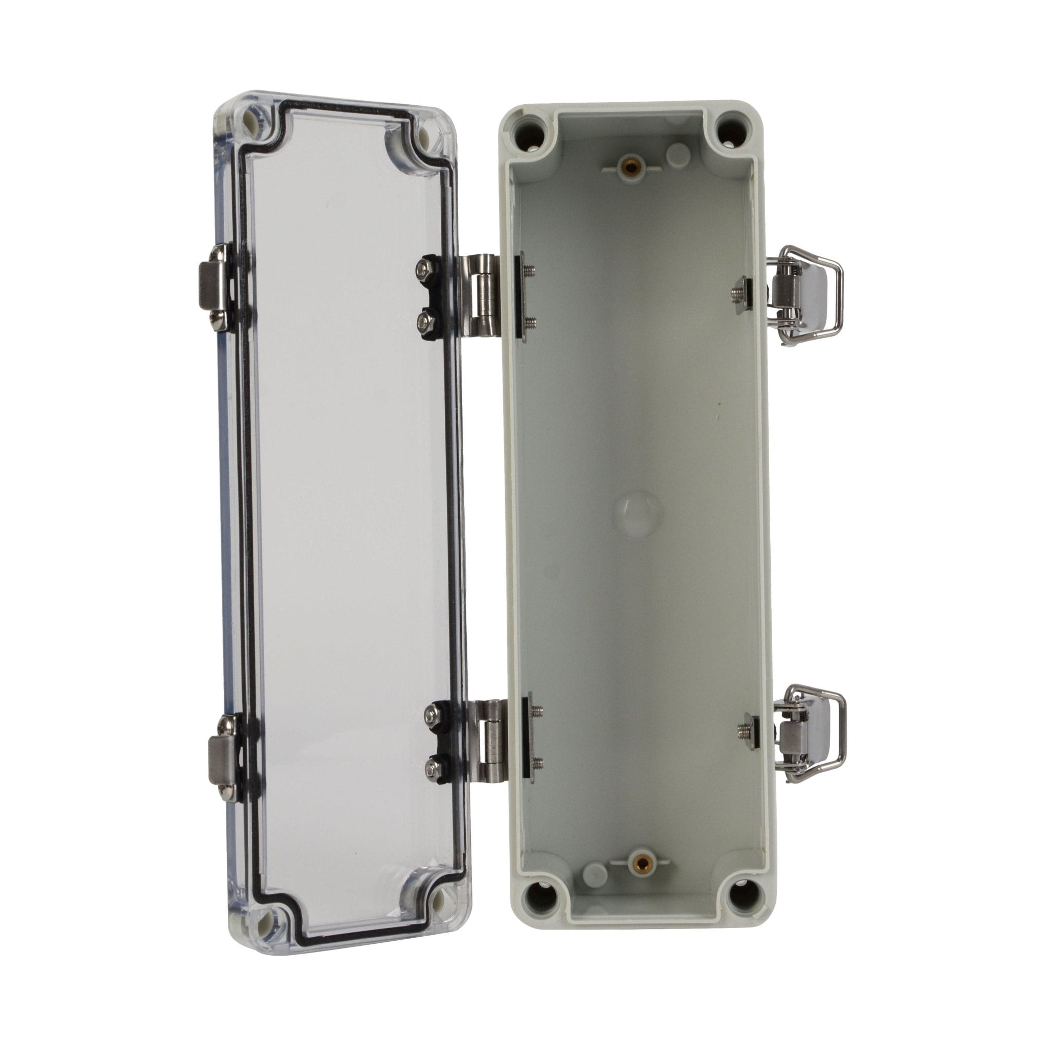 ABS IP66 Clear Lid Hinge Junction Box 80 x 250 x 70mm - Twin Eagle Imports