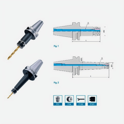 ACROW MACHINERY MFG CO LTD Collet chuck Acrow BT40 ER16 Collet Chuck Holder – 70 mm