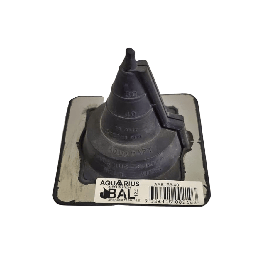 Aquaseal Roof Pipe Seal Aquaseal Aquadapt #1 Roof Pipe Flashing Black EPDM 8-40mm