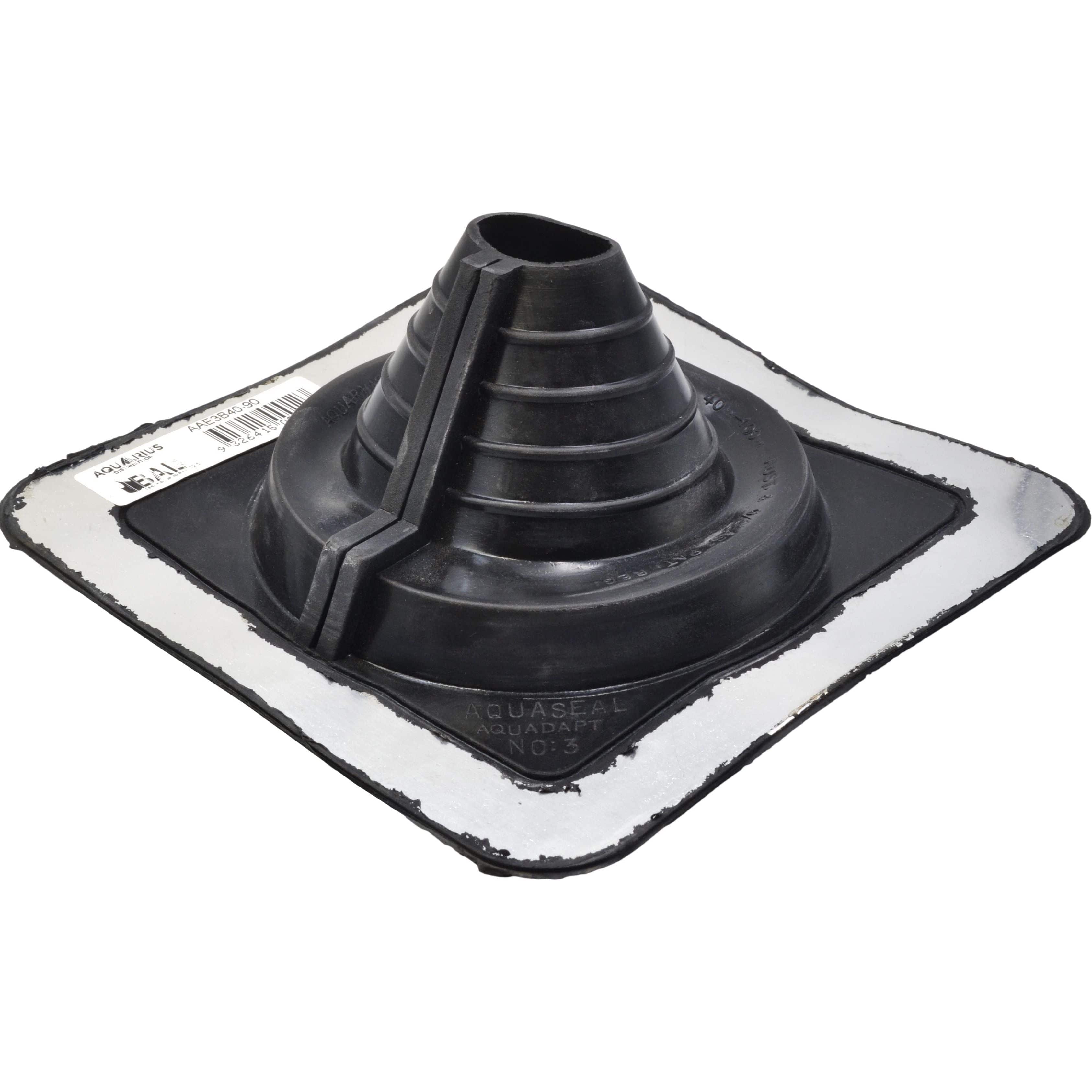 Aquaseal Roof Pipe Seal Aquaseal Aquadapt #3 Roof Pipe Flashing Black 40-90mm