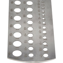 Assorts Gauge Stainless Steel Imperial Fractional Drill Gauge