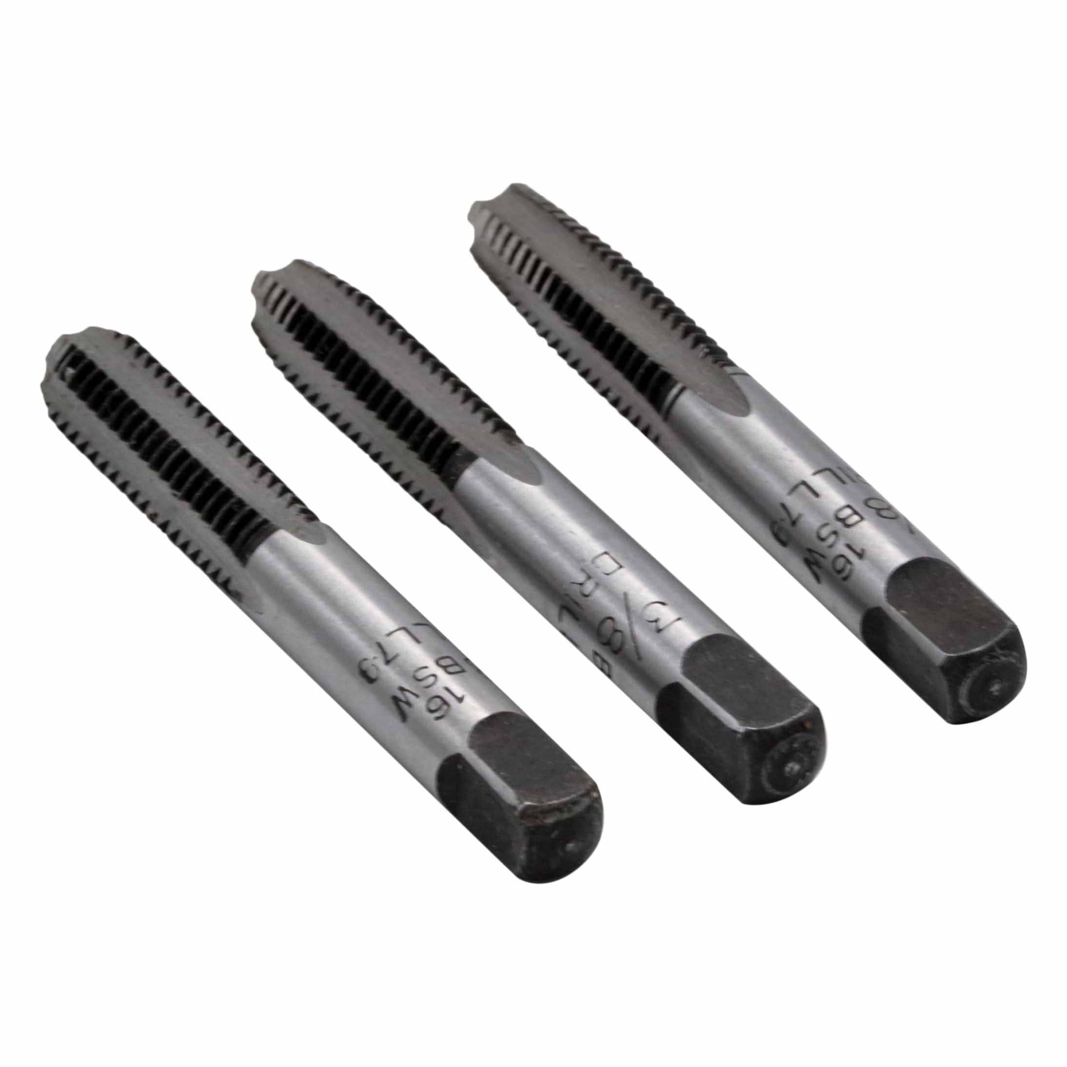 Three Stage Right Hand Imperial HSS Tap 3/8-16 BSW Thread | Assorts