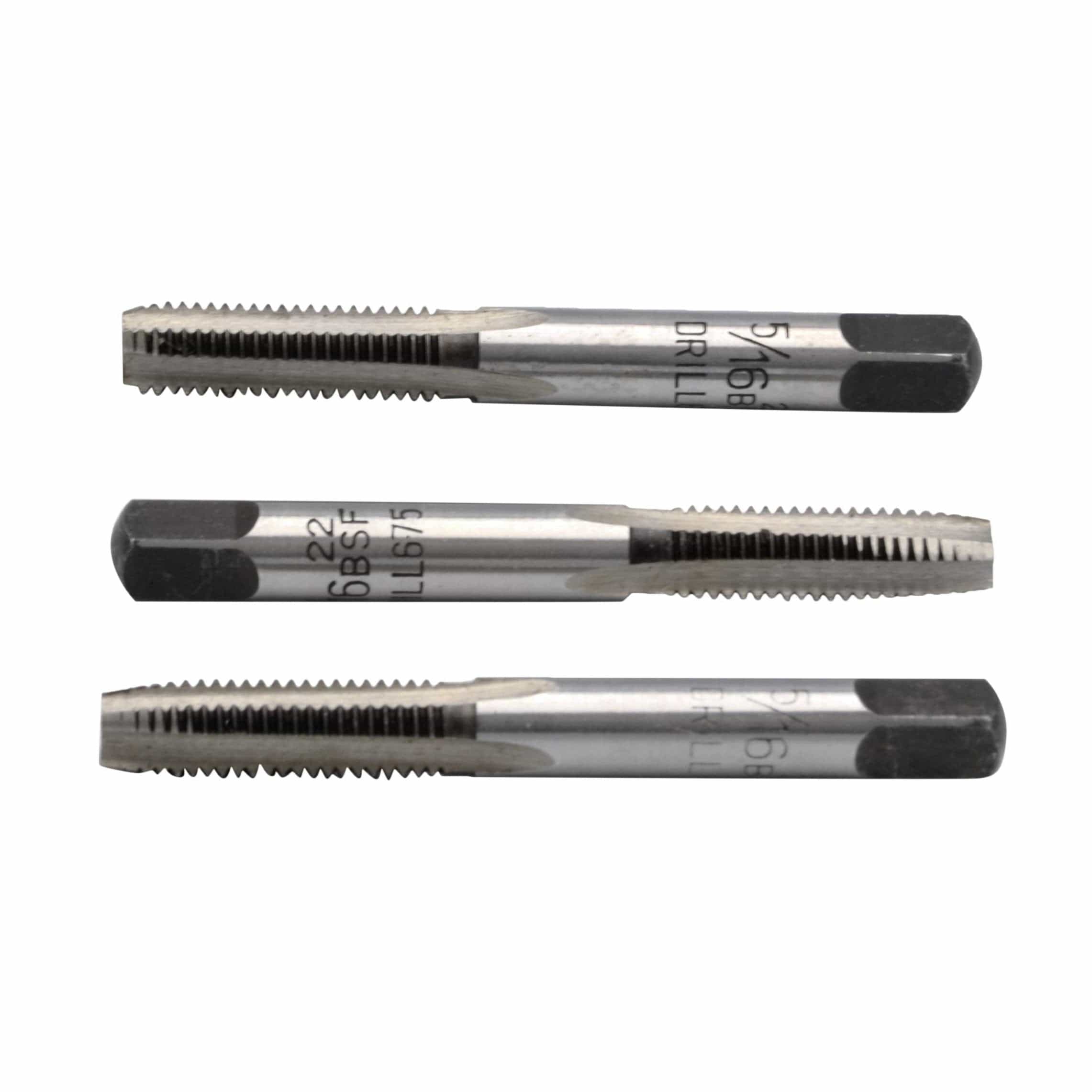 Assorts Thread Repair Three Stage Right Hand Imperial HSS Tap 5/16x22 BSF Thread