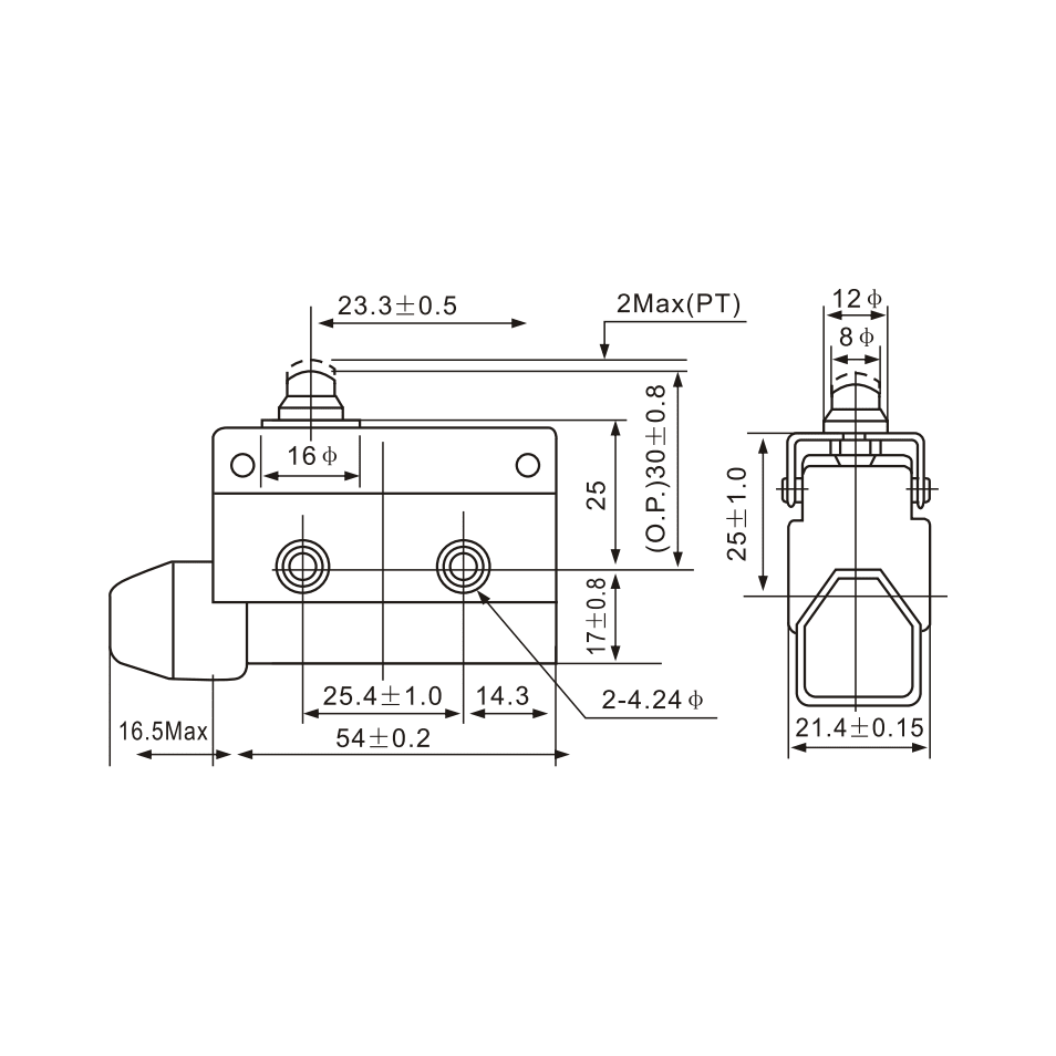 AZ-7100 Plunger Style Actuator Limit Switch - Twin Eagle Imports