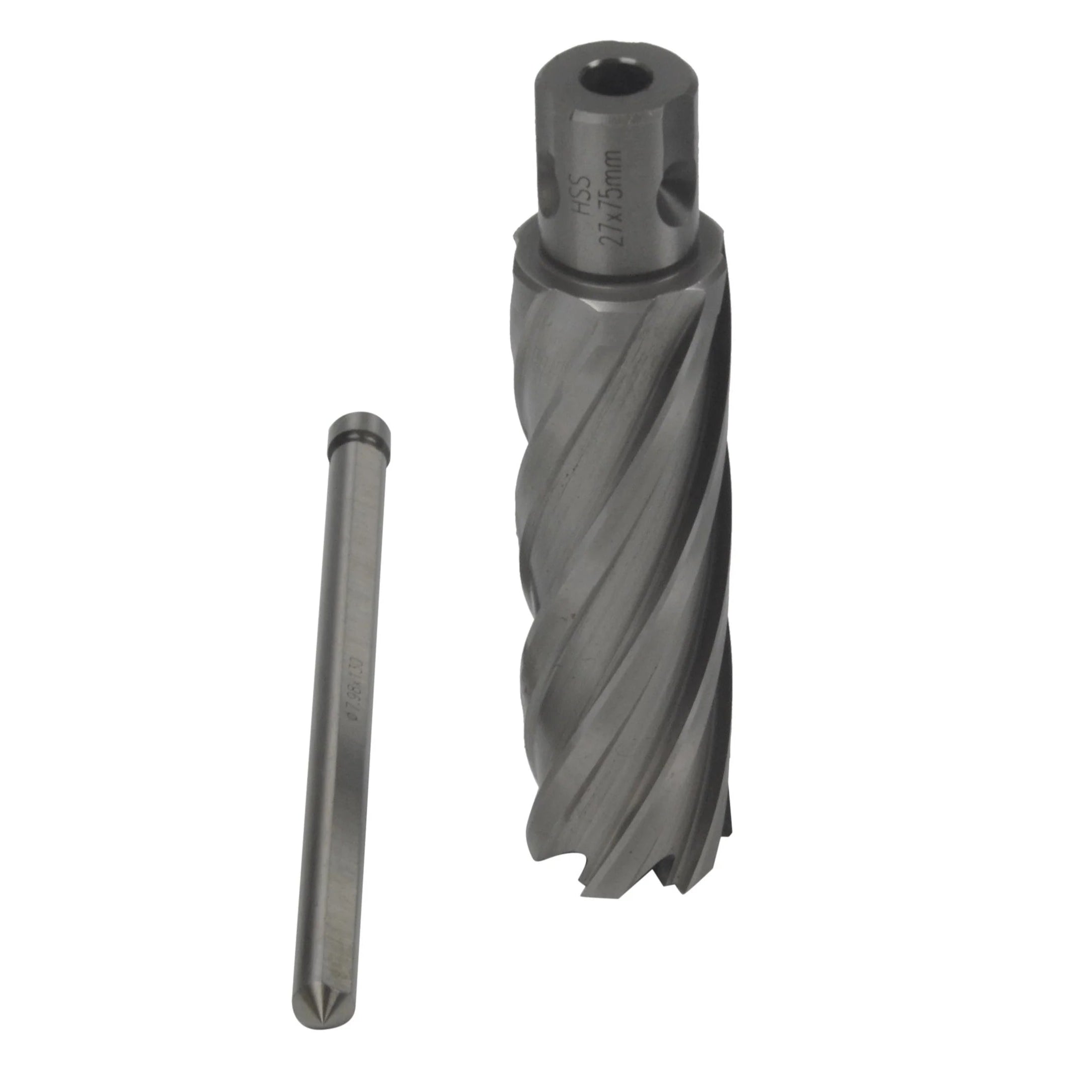 27 x 75mm D.O.C HSS Weldon Shank Annular Cutter with Pin