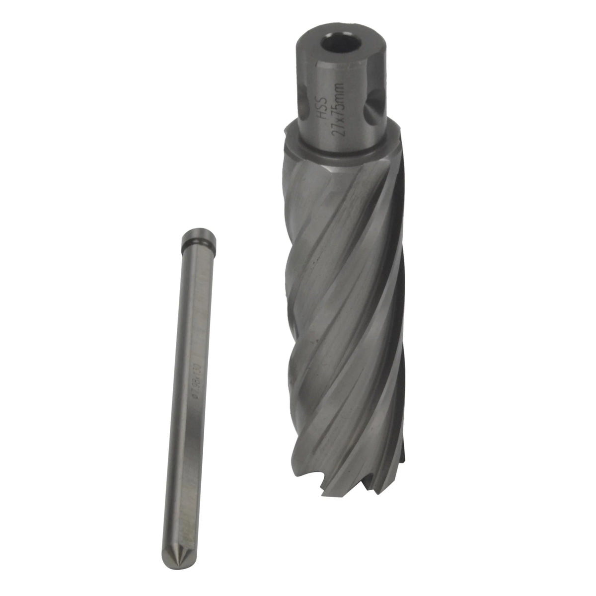 27 x 75mm D.O.C HSS Weldon Shank Annular Cutter with Pin