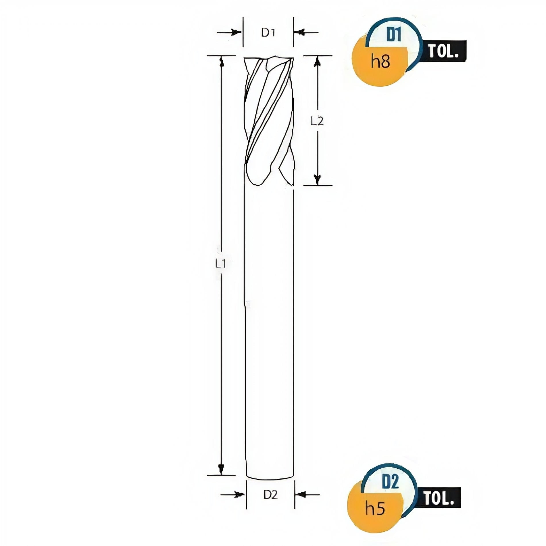 Best Carbide 8mm 3 Flute Long Series Stub End Mill – 8mm Shank - Twin Eagle Imports